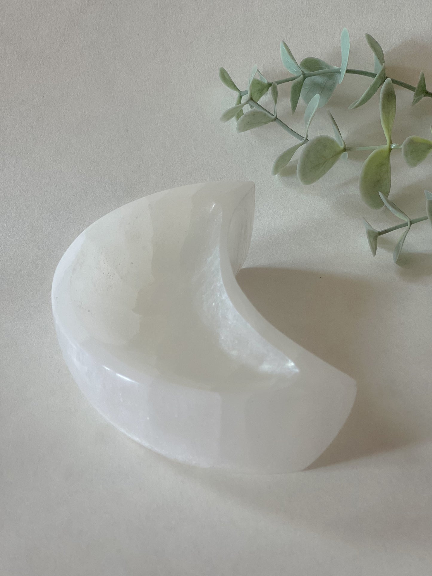 Selenite Moon Crystal Charging Bowl