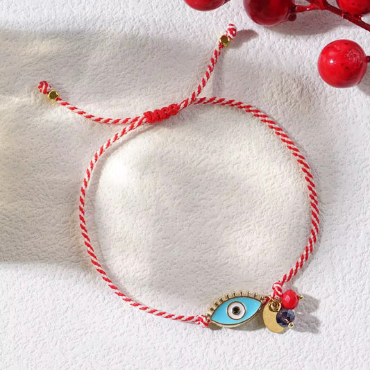Red String Evil Eye Protection Bracelet – Greek Martis Style