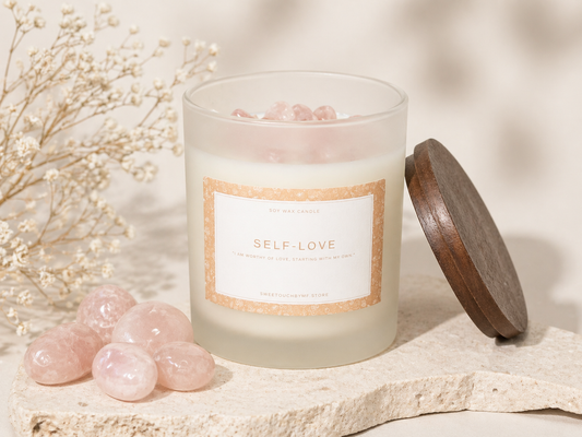 Crystal Candles with intention | individual