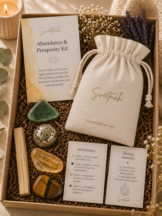 Crystal set for Abundance & Prosperity - Natural Stones Ritual