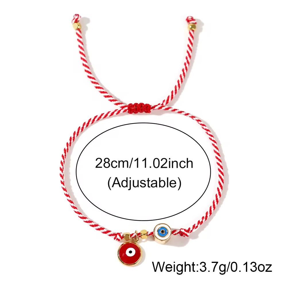 Red String Evil Eye Protection Bracelet – Greek Martis Style
