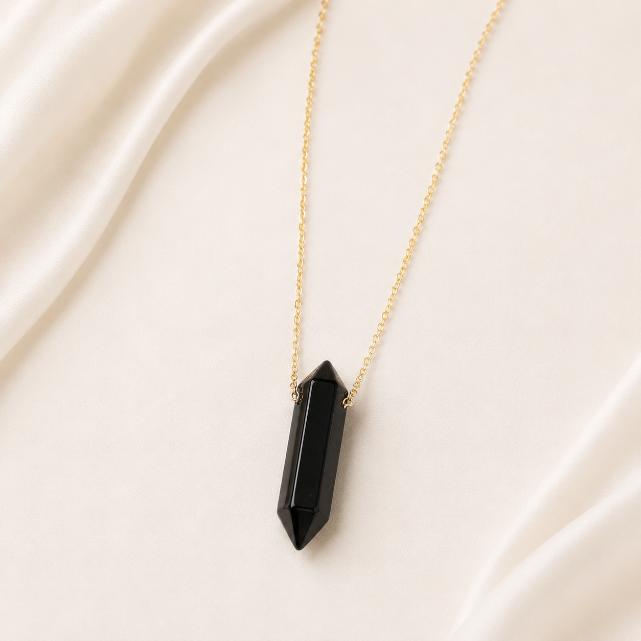 Crystal Point Pendant Necklace – Gold Chain | Healing Gemstone Jewelry