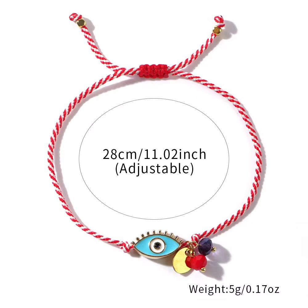 Red String Evil Eye Protection Bracelet – Greek Martis Style