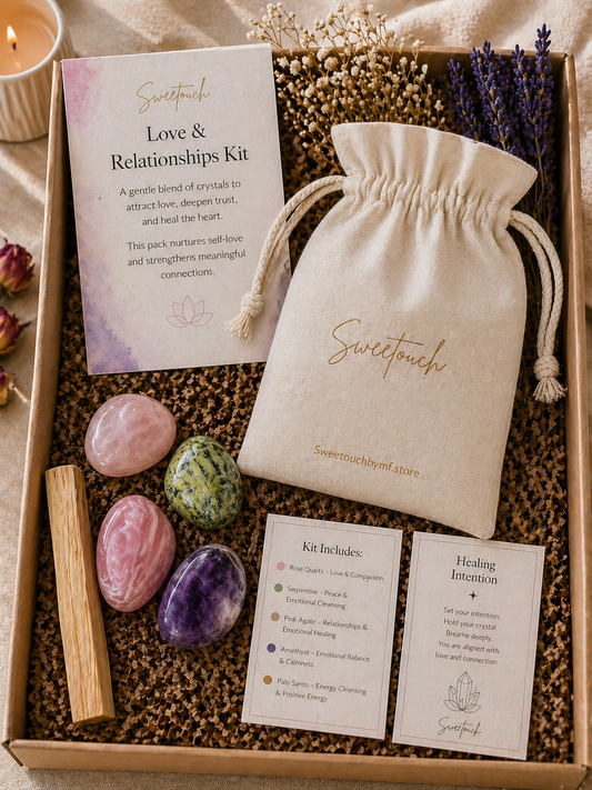 Crystal Kit for Love & Relationships - Natural Stones Ritual