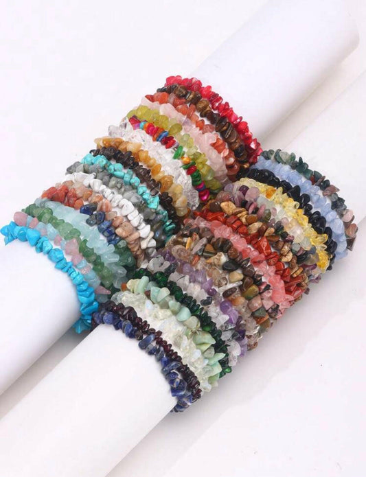 Natural Stone Chip Bracelets – Healing Crystals
