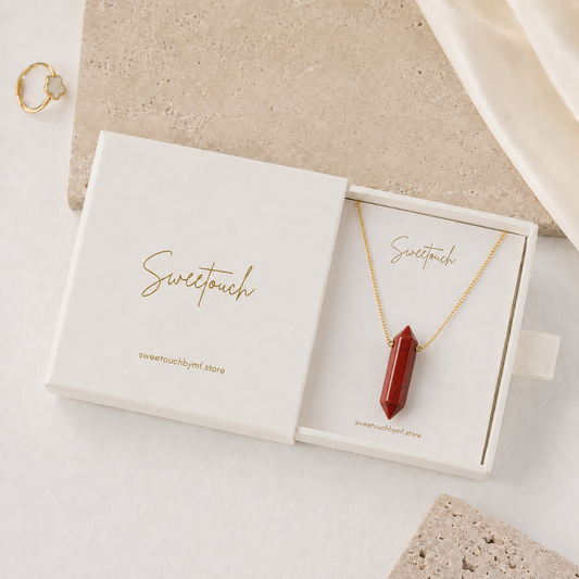 Crystal Point Pendant Necklace – Gold Chain | Healing Gemstone Jewelry
