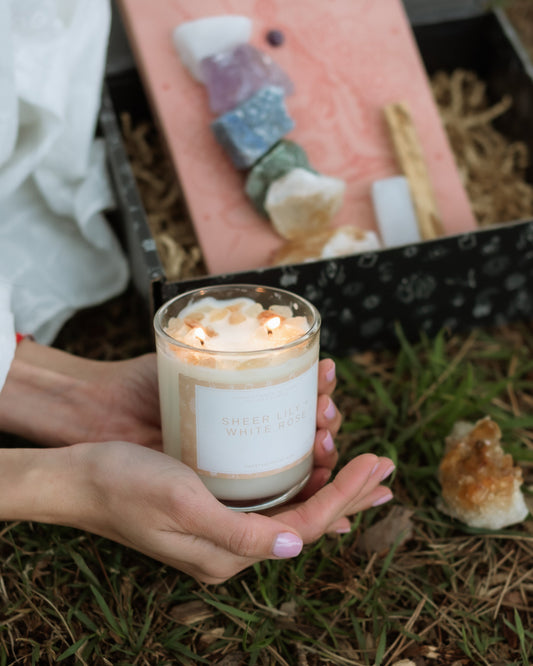 Crystal Candles with intention | individual