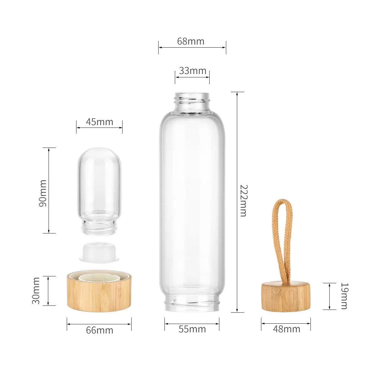 Crystal water bottle