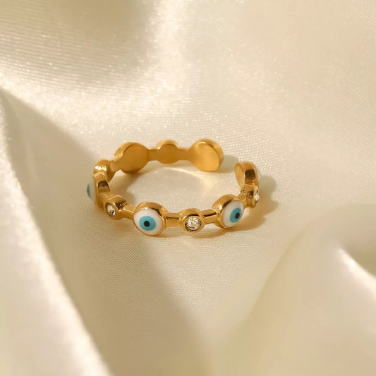 Evil eyes Adjustable Ring